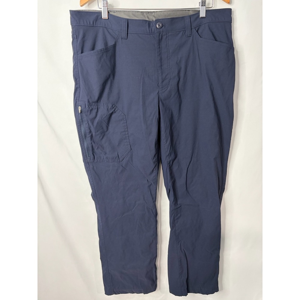 Eddie Bauer Fleece Lined Hiking Pants Mens 38x30 Navy Blue Tech Outdoor Gorpcore
